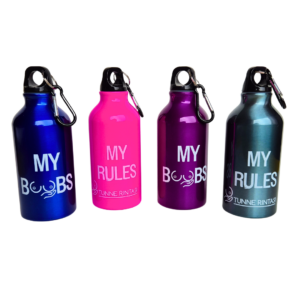 My boobs, my rules-juomapullon neljä väriä